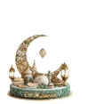 thumbnail image 2 of 5PCS Ramadan Acrylic Crescent Moon Lantern Decor Set 7.87 Inches Tabletop Islamic Festival Ornaments for Living Room Display, Eid Mubarak Home Decoration Accent, 2 of 9