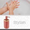 thumbnail image 5 of Elegant Terracotta Soap Dispenser - Polyresin and Bamboo Design, Refillable Liquid Pump, 5 of 6