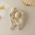 thumbnail image 4 of Sunjoy Tech Fall Winter Children Hat Knitted Cartoon Ear Decor Warm Ear Protection Infant Baby Cap Beanie Thick Soft Elastic Button Closure Unisex Anti-slip Lightweight Hat, 4 of 7