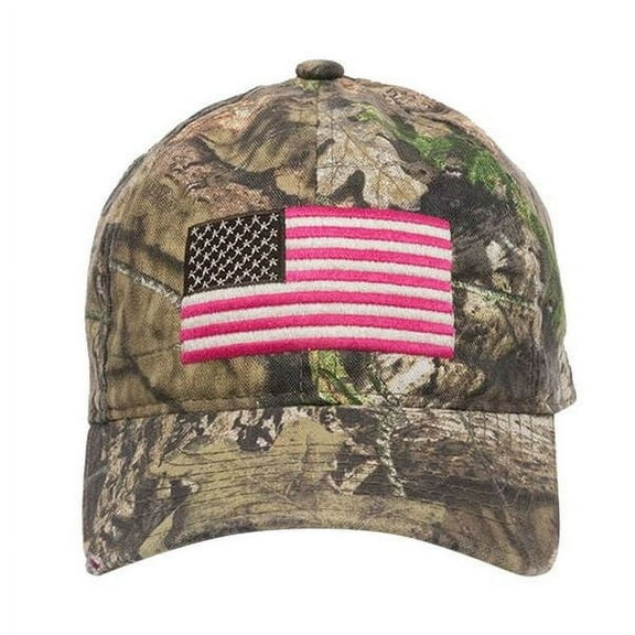 Mossy Oak Women’s Americana Flag Logo Camo Cap, One Size