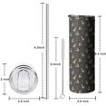 thumbnail image 5 of 20oz Dark Christmas Golden Reindeer Pattern Skinny Tumblers Stainless Steel Tumbler with Lid and Straw,Vacuum Insulated Double Wall Travel Tumbler Cups with Cleaning Brush for Coffee,Tea, 5 of 6