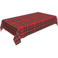 thumbnail image 5 of Nappe de Noël 60 x 84 Pouces Rectangle Rouge Vert à Carreaux Buffalo Nappe Anti-Poussière Résistante aux Plis Rustique pour Fête de Noël, 5 of 5