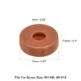 thumbnail image 2 of Uxcell 100Pack 6mm Hinged Screw Cover Caps Plastic Fold Screw Snap Covers, Red Brown, 2 of 5