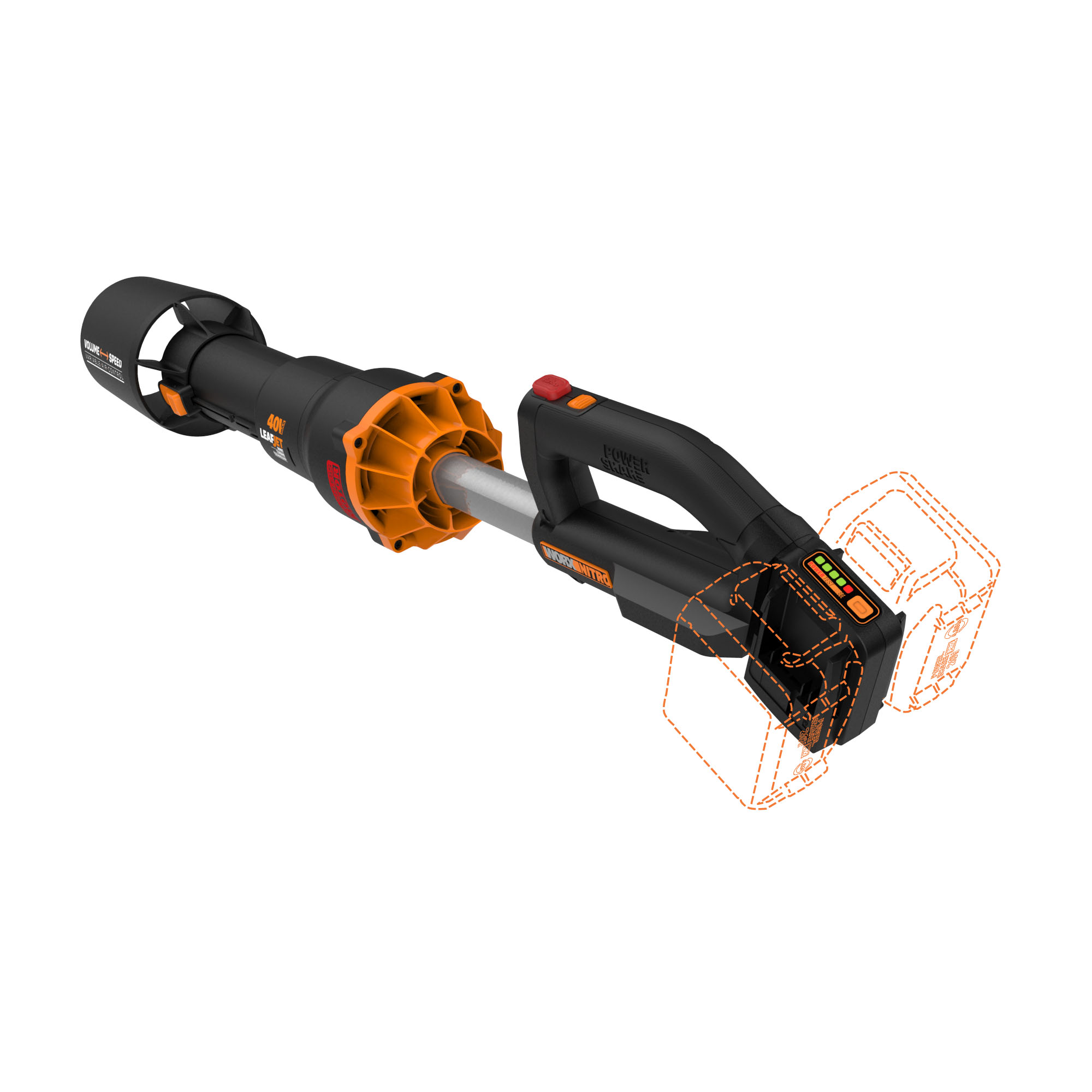 Worx Nitro Wg585.9 40V Power Share Pro Leafjet Cordless Leaf Blower with Brushless Motor (Tool Only)