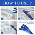 thumbnail image 1 of Cepillo limpiador de persianas para ventanas con 5 fundas de microfibra - Herramientas de limpieza de persianas para persianas de ventanas, persianas, aire acondicionado, polvo de persianas, 1 of 2