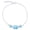 Round & Rectangle, variant on Sterling Silver Natural Larimar Bracelet - Natural Gemstone Jewelry - Triangle Design Larimar 7+1" Link Bracelet for Women