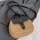 thumbnail image 1 of Bolso de ganchillo para mujer, bolso de hombro de cuero PU, bolso de playa de verano para mujer (negro), 1 of 8