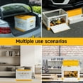 thumbnail image 5 of Deli Double Layer Plastic Collapsible Storage Bin with Lid, 70L Large Capacity Triple Door Storage Box, Folding Stackable Utility Crates,Car Trunk Organizer, Ideal for Organizing, Storage, Moving, 5 of 9