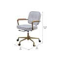 thumbnail image 5 of Benjara Office Chair with Faux Leather Upholstery, Vintage White and Brown, 5 of 5