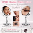 thumbnail image 3 of MATEPROX 8" Makeup Mirror with Stand, Swivel Vanity 1X 10X Magnifying Mirror, Silver, 3 of 8