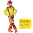 thumbnail image 1 of Disfraz de payaso de circo divertido para adultos, para fiestas, para hombres y mujeres, para fiestas de Navidad, actuaciones en el escenario, vestido de broma sin peluca, 1 of 5