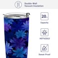 thumbnail image 4 of 11oz Double-Wall Vacuum Insulated Stainless Steel Tumbler with Straws Sports Mugs BPA-Free Deep Indigo Snowflakes, 4 of 7