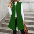 thumbnail image 6 of Women's Fashionable Casual Lapel Buttoned Waistcoat Sleeveless Solid-Colour Jacket for Women's Casual Fashion and Apparel,Green,S, 6 of 6