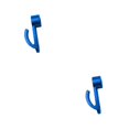 thumbnail image 3 of serony Alloy Easy-to- Side Storage Hook With Exquisite Craftsmanship Aluminum Alloy Hook Half Cover Hook blue 2Set, 3 of 6