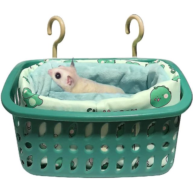 Cama Hamlock para hámster Planeador del Azúcar, camas tipo cesta colgantes cálidas y suaves, accesorios para ratón y juguetes para ratón, ardillas, erizos, lagartos, hámsters (Pequeño