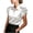 White Womens Tops, variant on Shirts for Women Summer Ruffled Flutter Sleeve Tops Womens Satin Button Down Lapel Collared Dressy Casual Blouses