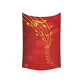 thumbnail image 2 of CADecor Music Notation Staff Red Lines Wall Tapestry Dorm Art 40x60 inches, 2 of 2