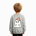 thumbnail image 5 of sdbrld Boys Halloween Ghost Print Clothes Trick or Treat Long Sleeve SweatClothes Boo Tee Top Toddler Baby Winter Clothes Grey Sizes 3-4 Years, 5 of 9