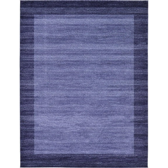 Unique Loom Del Mar Collection Area Rug - Abigail (9' x 12' Rectangle Navy Blue/Blue)
