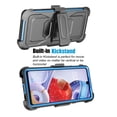 thumbnail image 3 of LG Stylo 6 Case, LG K71 Stylus, LG Stylo 6 Case with 2 Pack Temerped Glass Screen Protector, Njjex Combo Holster Belt Clip [Heavy Duty] [Kickstand] Full-Body Rugged Holster Case (Blue), 3 of 9