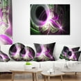 thumbnail image 3 of Designart Light Purple Designs on Black - Abstract Throw Pillow - 16x16, 3 of 4