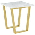 thumbnail image 2 of Home Square Contemporary Style Stone End Table in Gold - Set of 2, 2 of 3