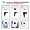 thumbnail image 3 of Cargador Pinkind 15V 150mA para Aspiradora Black & Decker con Cable de 2m, 3 of 7