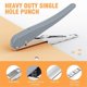 thumbnail image 3 of Heavy Duty Single Hole Punch,Hole Puncher 25 Sheets Capacity Paper Punch for Paper ID PVC Cards Scra, 3 of 5