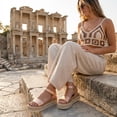 thumbnail image 5 of Cushionaire Melissa Espadrille Platform Sandals For Women with Adjustable Ankle Strap and Memory Foam Insole - Comfortable Womens Wedge Flatform Sandals for Summer, 5 of 18
