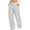 thumbnail image 2 of hotojiny Womens Baggy Sweatpants Lightweight Wide Leg Athletic Pants Casual Elastic Waisted Travel Pants with Pockets, 2 of 7