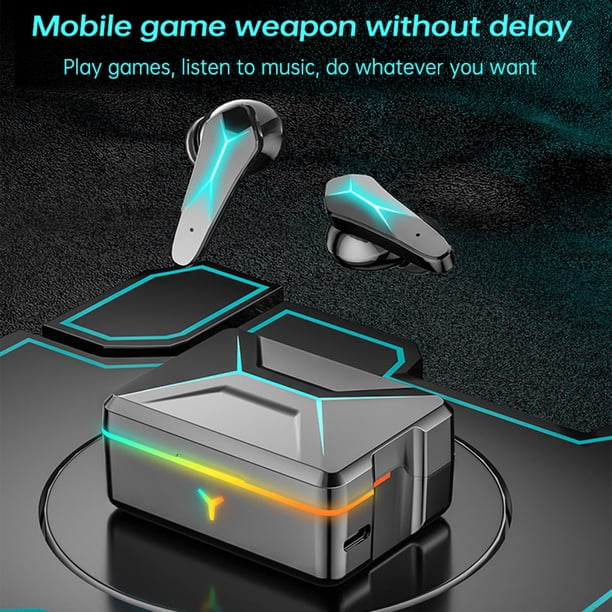 Gwong Electrónica 1 par X7 Auriculares inalámbricos IPX7 Impermeable 65ms Bajo latencia ABS Bluetooth compatible con Bluetooth 5.1 Reducción de ruido Auricular en oído para juegos