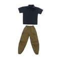thumbnail image 3 of Ropa en miniatura perfke camiseta de Manga Corta y pantalones 1/6 para figura de 12 Gris oscuro, 3 of 9