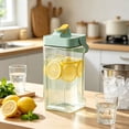 thumbnail image 2 of 3. 5L Large Beverage Dispenser with Spigot, Plastic Iced Tea Juice Container for Fridge, Leak-Proof Cold Water Pitcher with Handle for Party Camping Picnic, 2 of 6
