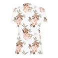 thumbnail image 4 of Nmnitkp Womens Tops Boasting Elegant Floral Prints Combined With Short Sleeve Tops in Versatile Hues Suitable for Casual Tops for Women’s Spring Wear,Womens Blouses, 4 of 5
