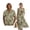 Green Vintage Palm Tree, variant on FOR U DESIGNS Green Leaf Print Linen-Style Couple Matching Outfits Men's Button Up Shirt and Women's Sleeveless Maxi Sundress with Pocket