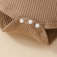 thumbnail image 6 of bbymog 3 Piece Girls' Clothing Sets Long Sleeve Baby Girl Romper and Pants with Headband Girls' Fashion Baby Bodysuits Fall Baby Girl Outfits Khaki B 0 Months, 6 of 9
