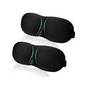 2pcs 3D Sleep Eye Mask, TSV Blackout Eyeshade for Men Women, Adjustable Contoured Eye Cover for Travel