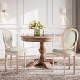 thumbnail image 2 of BELLEZE Farmhouse Dining Chairs Set of 4, Upholstered Chair Elegant Kitchen Chairs with Round Back and Solid Wood Legs, Accent Side Chairs for Kitchen/Living Room/Bedroom (Aubree - Beige), 2 of 7