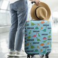 thumbnail image 2 of Blue Cartoon Dinosaurs Repeating Pattern Luggage Cover Fashion Suitcase Cover Baggage Covers Fit 25-28 Inch Luggage (Go Travel), 2 of 5