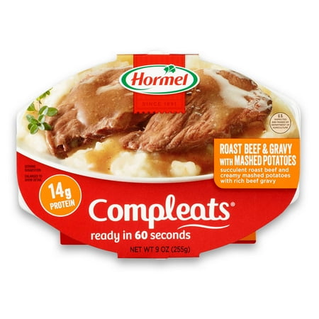 Hormel Compleats Roast Beef and Mashed Potatoes with Gravy, 10 Ounce