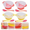 thumbnail image 3 of 8pcs/ 4 Sets Baby Suction Bowl Infant Training Bowl with Heat Sensitive Spoon, 3 of 6