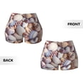 thumbnail image 3 of Sikiie Sea Shells Print Workout Shorts Women Scrunch Butt Gym Shorts Seamless High Waist Tummy Control Yoga Biker Athletic Shorts, 3 of 5