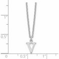 thumbnail image 3 of Sterling Silver Rhodium-Plated Cutout Letter V Initial Necklace Made In India -Jewelry By Sweet Pea, 3 of 6