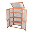 thumbnail image 3 of Leisure Season - 30" x 16" x 43" - Medium Brown - Mini Wooden Greenhouse, 3 of 5