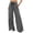 Black, variant on Abomasnow Women's Striped Pants Elastic High Waist Drawstring Wide Leg Pants Work Casual Beach Vacayion Y2K Baggy Trousers with Pockets