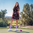 thumbnail image 5 of Uorisanigo Purple Butterfly Tennis Golf Dress for Women Size M Casual Soft Sleeveless Workout Athletic Dresses with Shorts for Workout Exercise 2 Pieces, 5 of 7