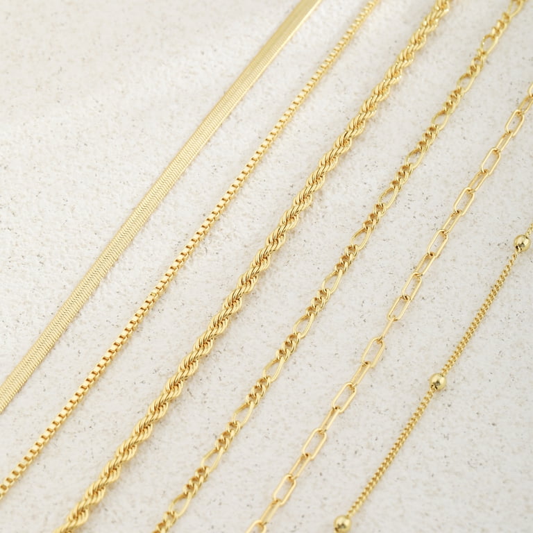 GOSFRY 6-Piece Gold Plated Stackable Bracelet Set photo 5