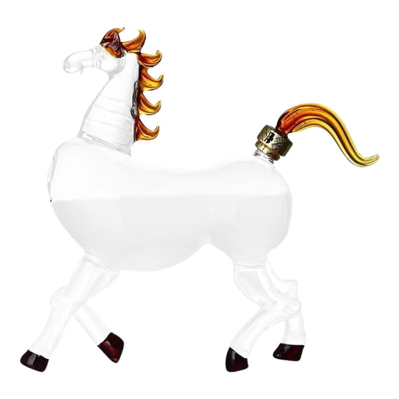 Novedad en apariencia decantador 1L caballo contenedor decorativo adorno soporte soporte de para Ron Brandy vino