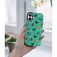 thumbnail image 7 of WIRESTER Case with Card Holder, RFID Blocking Wallet Case Durable PU Leather Kickstand Slim Heavy Duty Shockproof Protective Case for Apple iPhone 16 6.1" 2024, Chicken Pattern, 7 of 7