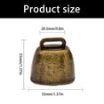 thumbnail image 3 of Set of 6 Vintage Metal Cowbell with Rope for Home Decor and Craft Projects, 3 of 9